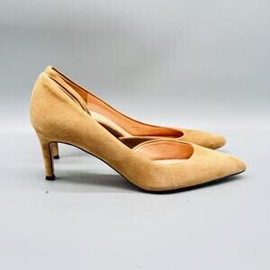J Crew Shoes Womens 6.5 Brown Suede D'Orsay Pumps Pointed Toe Stiletto Heel